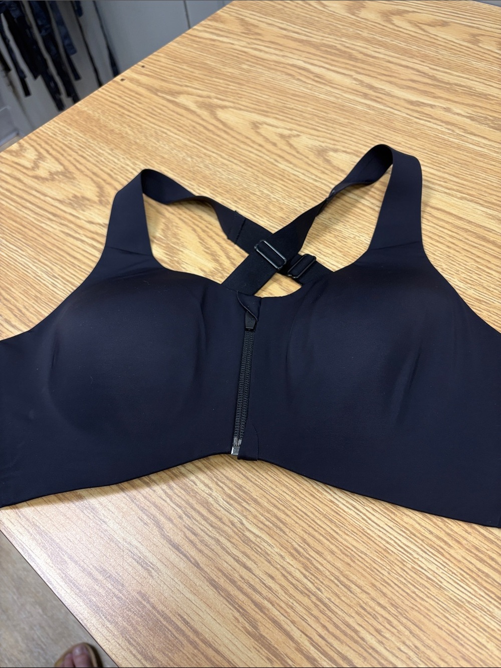 knix Black Front-Zip Racerback Sports Bra